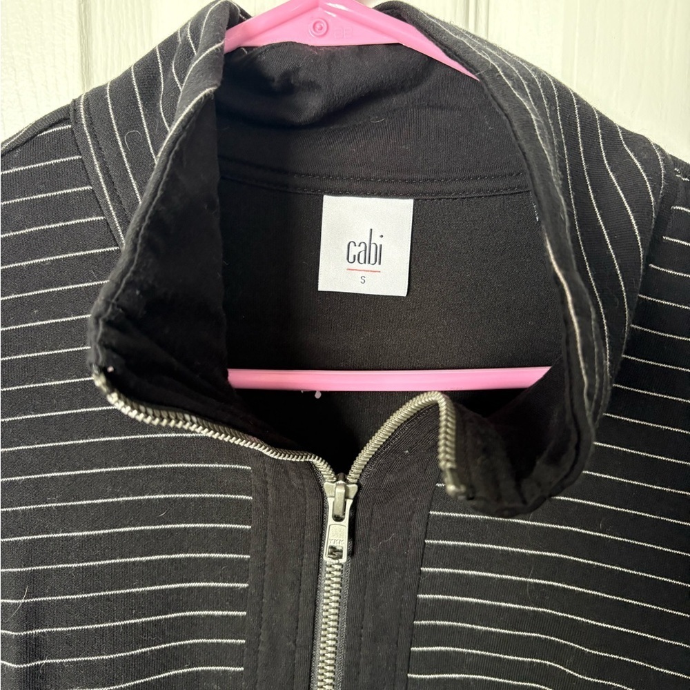 CAbi Black Jacket with White Stripes - Picture 4 of 4